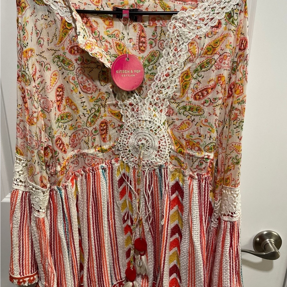 Women's Multicolor Boho Top